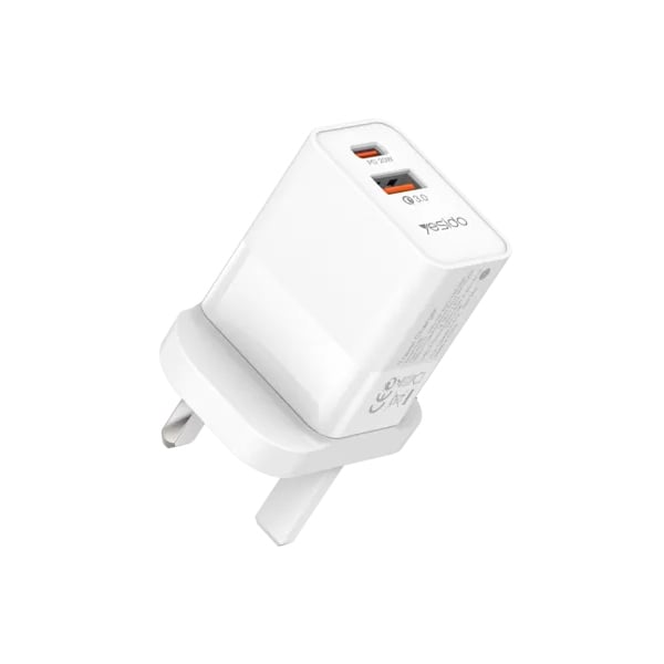 Yesido YC32 PD20W + QC3.0 Dual Ports Fast Charging Power Adapter Wall Charger