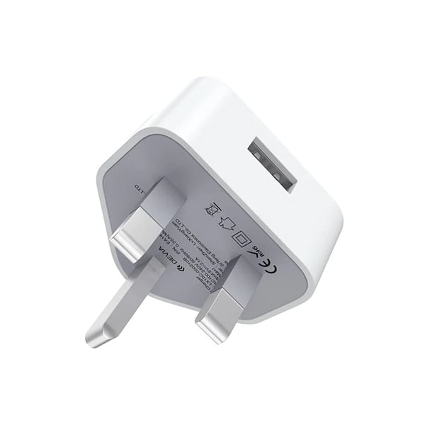 Devia Smart Series 10W USB 2.1A UK 3 Pin Charger