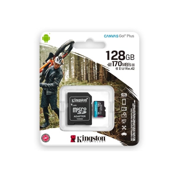 Kingston Canvas Go Plus 128GB 170MB/s microSD Memory Card