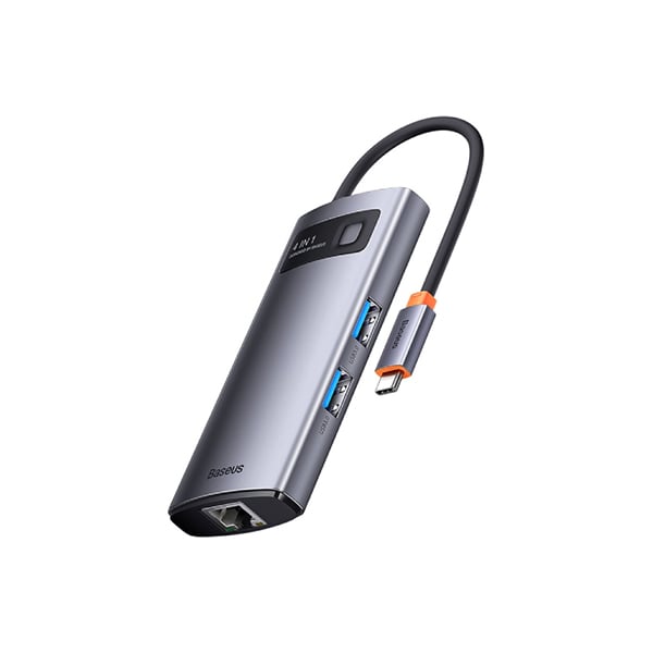 Baseus Starjoy 4-in-1 4 Port USB 3.0 Type-C to USB 3.0 x 3 + RJ45 Hub Adapter