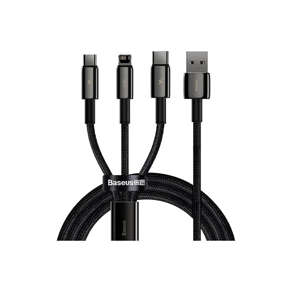 Baseus Tungsten Gold 3-in-1 Fast Charging Data Cable
