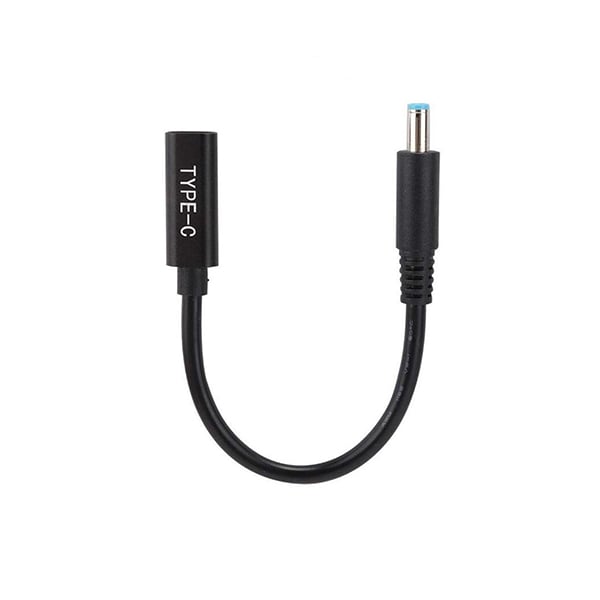 Type-C PD Female Input to HP Blue Tip Charging Cable Adapter