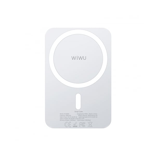 WiWU Snap Cube Magnetic 5000mAh Wireless Fast Charge Power Bank