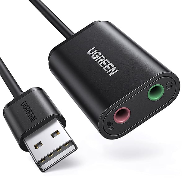 UGREEN 30724 USB Audio Adapter External Stereo Sound Card with 3.5mm Headphone Adapter