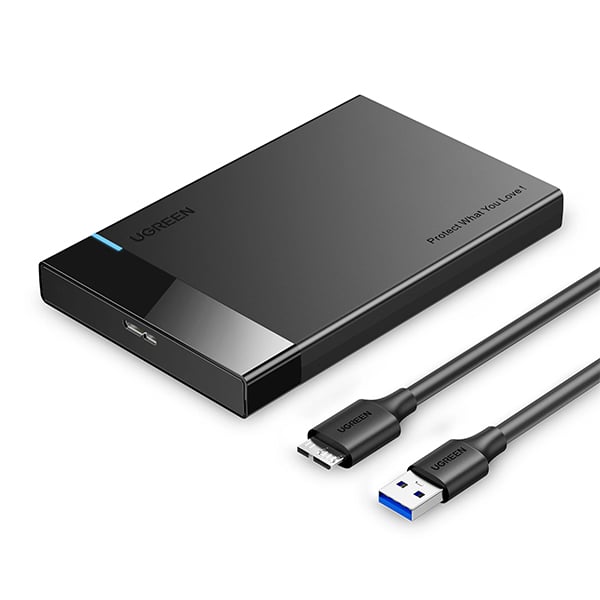 UGREEN 30847 2.5_USB 3.0 to Sata III External Hard Drive Enclosure with 3.0 USB Cable