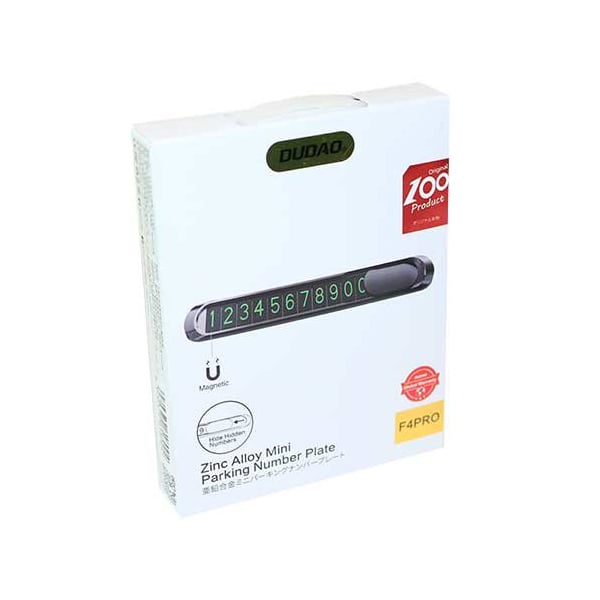 Dudao Zink Alloy Mini Temporary Parking Phone Number Plate