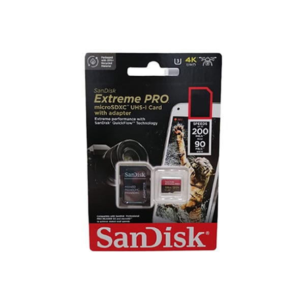 SanDisk Extreme PRO microSDXC 64GB 200MB/s UHS-I Memory Card with Adapter