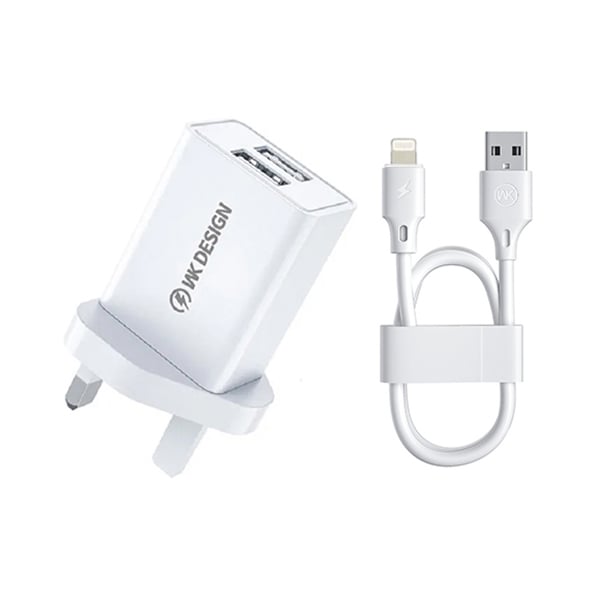 WK WP-U119 Upine Series 10W Dual USB Charger with USB to Lightning Cable