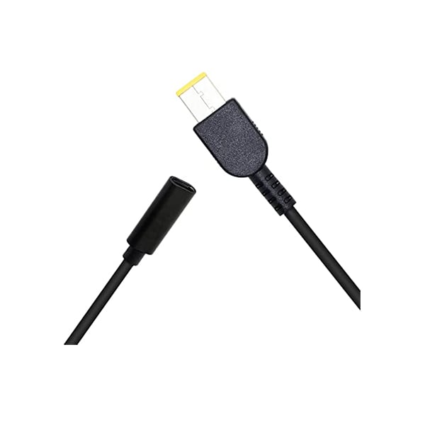 Type-C PD Female Input to Lenovo Slim Tip Power Charging Cable Adapter