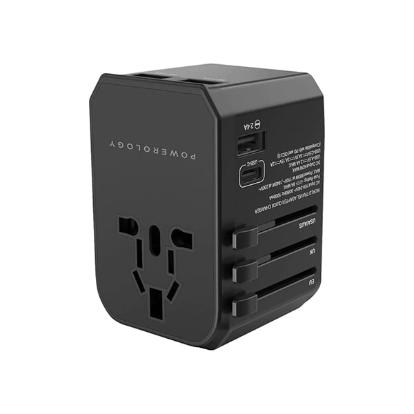 Powerology 45W PD Universal Multi-Port Travel Adapter