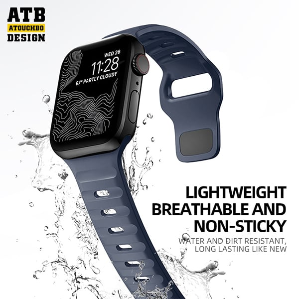 Atouchbo Silicone Strap for Apple Watch 44mm