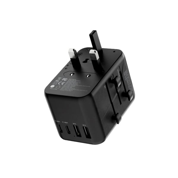 Powerology 65W PD Universal Multi-Port Travel Adapter
