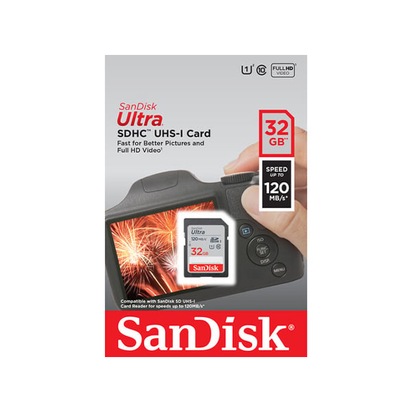 SanDisk Ultra 32GB SDHC 120MB/s UHS-I Memory Card