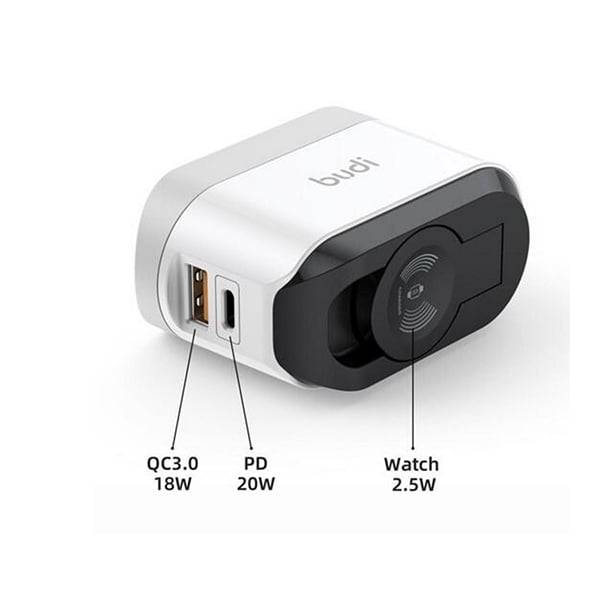 Budi 20W USB- PD+QC3.0 Watch Wireless Charger