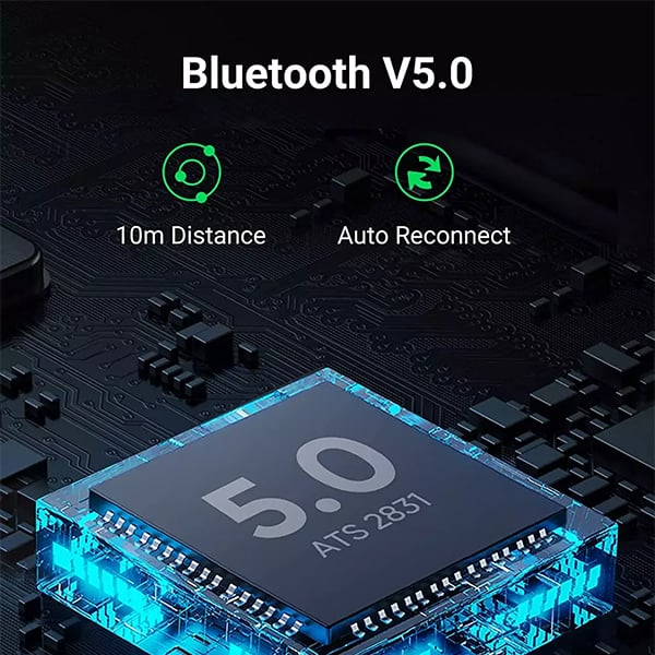 UGREEN 80893 2 in 1 Wireless Car Bluetooth 5.0 Audio Transmitter and Receiver Adapter