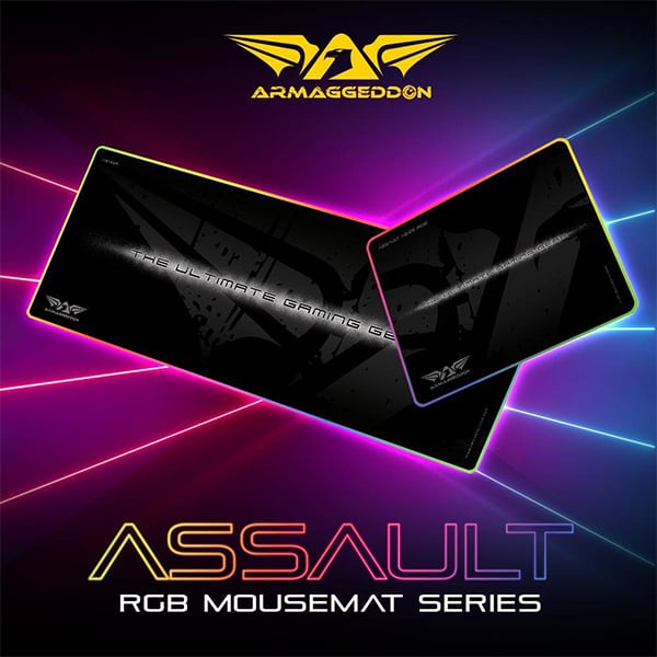 Armaggeddon Assault AS-33R Extra Large RGB Gaming Mouse Mat