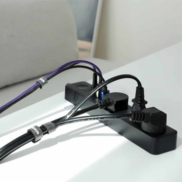 Baseus Colourful Circle Black Velcro Strap Cable Organizer