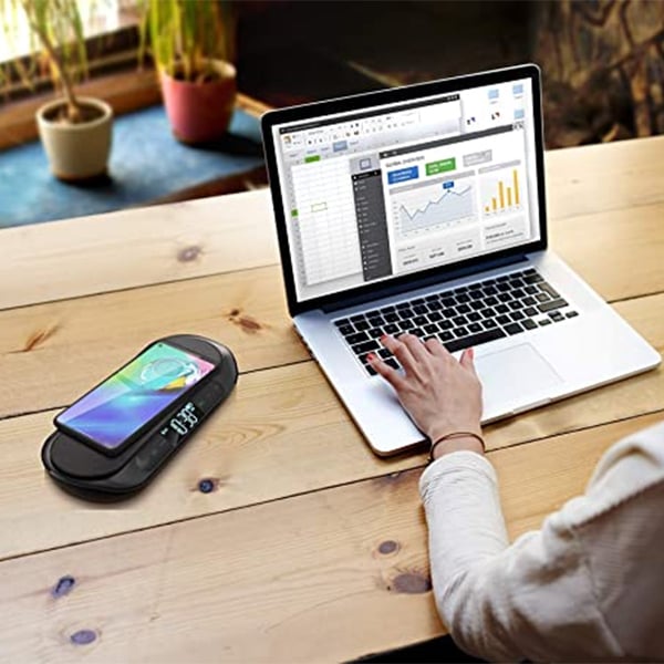 Motorola 520 Sonic Sub Radio Alarm Clock Portable Speaker with Wireless Charger