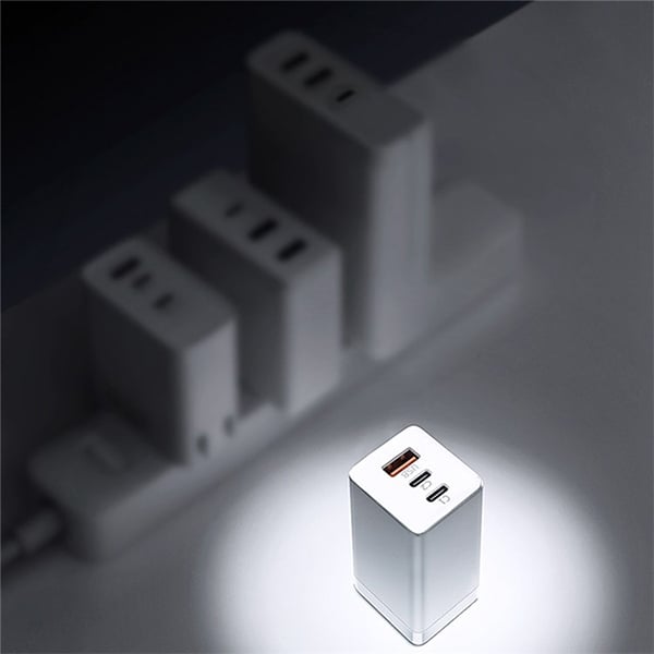 WiWU 65W GaN Fast Charger Dual PD + QC3.0 Wall Charger