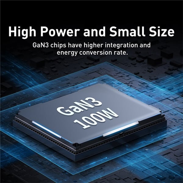 Baseus GaN3 Pro CN 2 Pin 2U+2C 100W Desktop Powerstrip