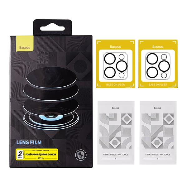 Baseus Max Full-coverage 0.3mm Transparent Camera Lens Film for iPhone 14