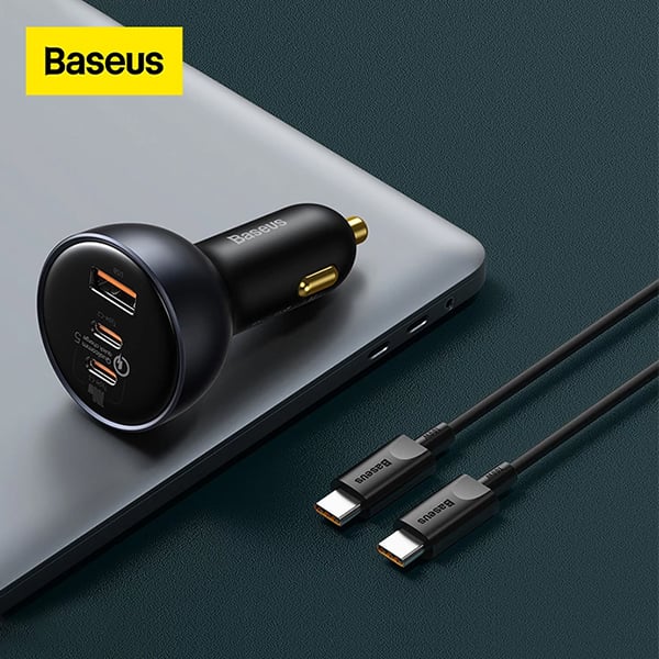 Baseus Qualcomm Quick Charge 5 160W Multi-Port Fast Car Charger with Type-C Cable