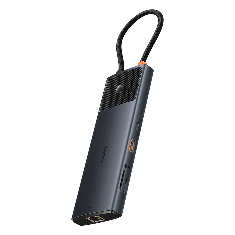 Baseus BS-OH083 Metal Gleam Series II 10-in-1 USB-A3.2*1 + USB-A2.0*2 + HDMI*2 + PD 100W(Input)*1 + USB-C 3.2*1 + RJ45*1 + SD*1 + TF*1 USB-C Hub Adapter