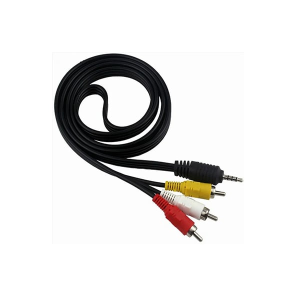 JOF Video Audio 3RC Male to AUX Male Cable