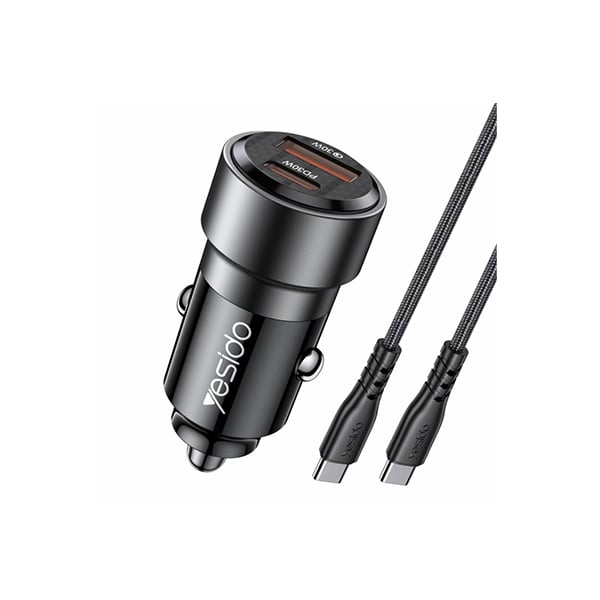 Yesido Y55 USB + Type-C 60W Dual Ports Fast Car Charger