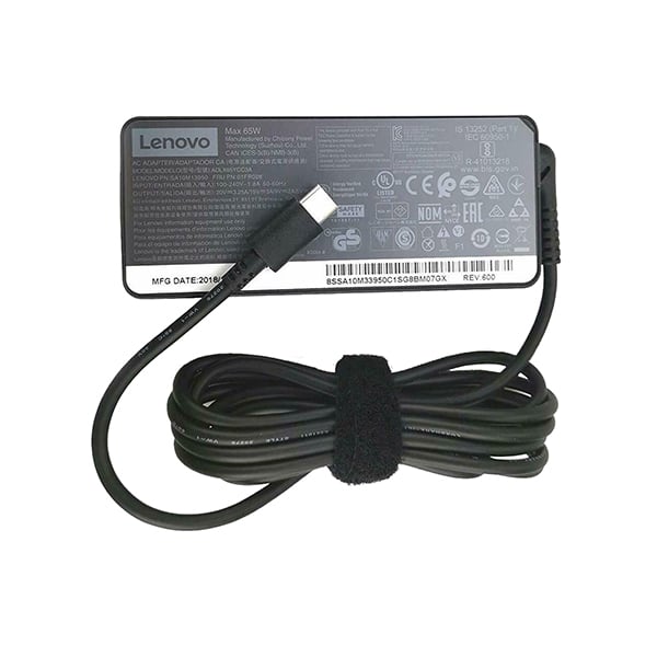 Lenovo 65W USB-C Laptop AC Power Charger Adapter