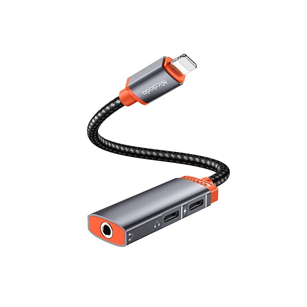 Mcdodo CA-095 3 in 1 Lightning to Dual Lightning + 3.5mm Digital Audio Adapter