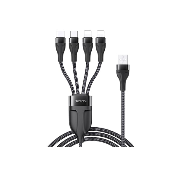 Yesido CA111 4 in 1 USB to Dual Type-C + Dual Lightning Charging Cable