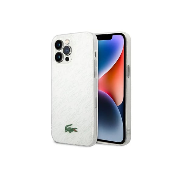 Lacoste Signature Print Hard Case for iPhone 14 Pro Max