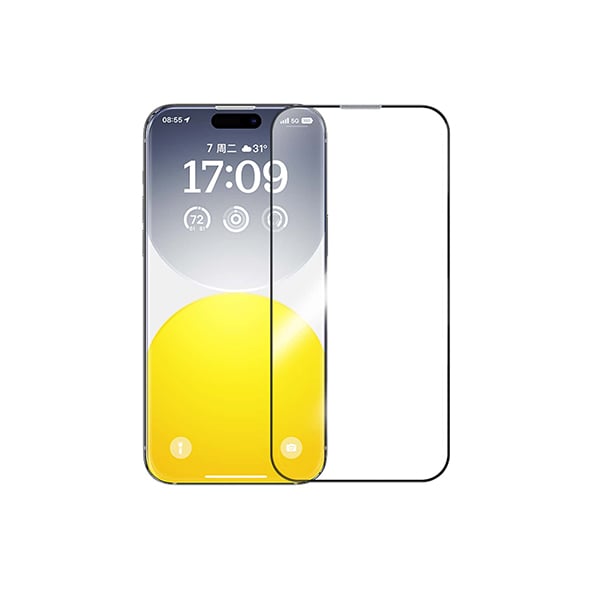 Baseus Sapphire Series HD Tempered Glass Screen Protector with Built-in Dust Filter for iPhone 15