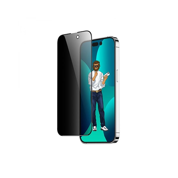Green Lion 9H Steve Privacy Full Screen Tempered Glass for iPhone 15 Plus