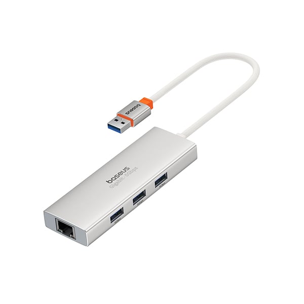 Baseus Portal Joy Series 4 in 1 USB 3.0 x 3+ RJ45 x 1 USB-A Hub Adapter