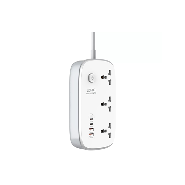 LDNIO SC3416 With 3 AC Outlets +2 USB + 2 USB-C PD Power Strip