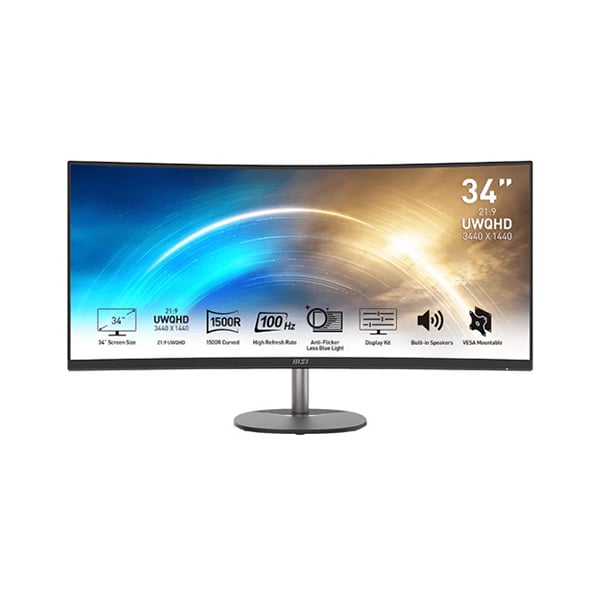 MSI Pro MP341CQ 34 inch 100Hz UWQHD Curved Monitor