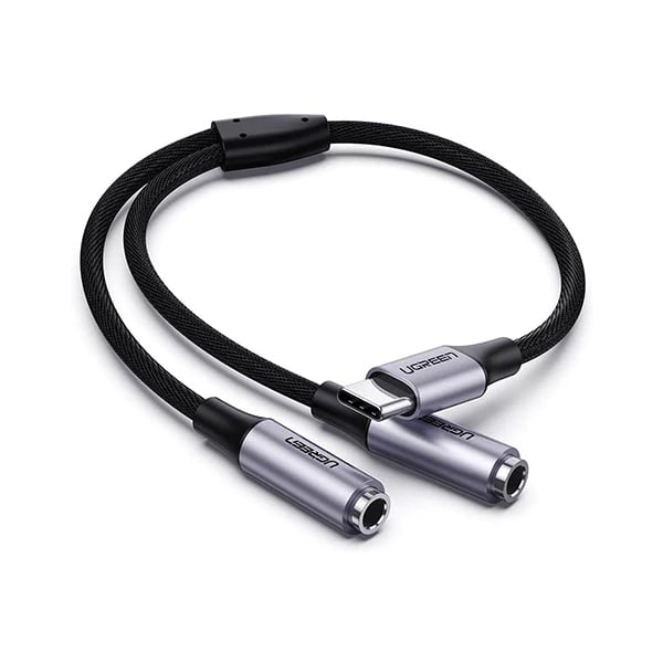 UGREEN 30732 Type-C Male to 3.5mm 2 Female Audio Cable