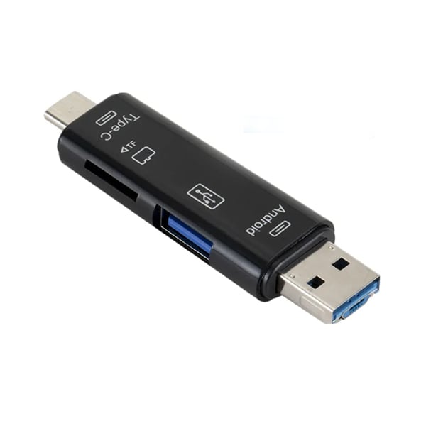USB 3.0 3-in-1 High-Speed Universal Connectivity with Type C &amp; Micro-USB Ports and TF Support Card Reader