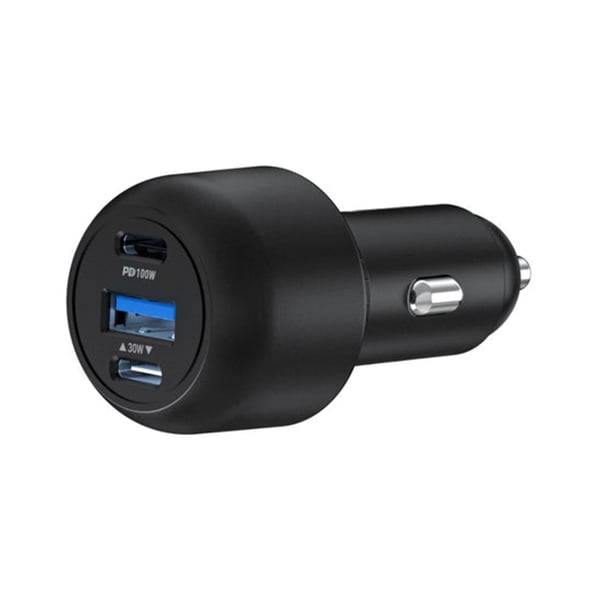 Powerology Ultra Quick 130W Dual USB-C with USB-A Car Charger