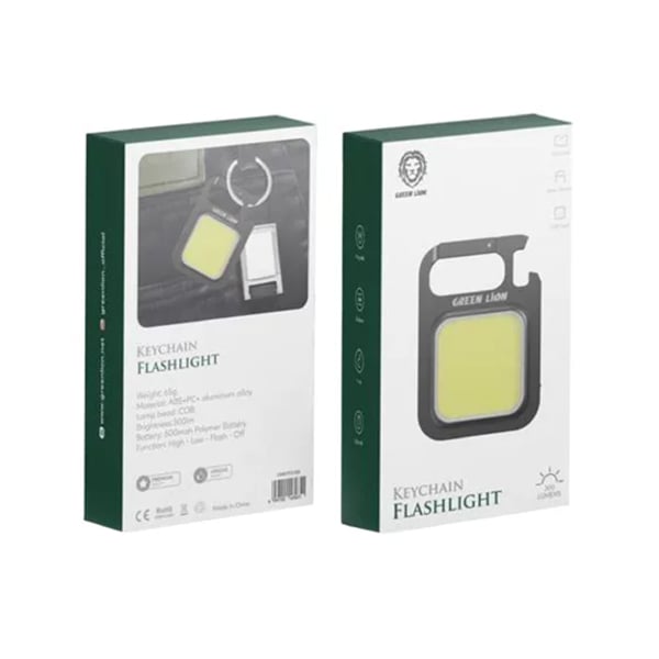 Green Lion Keychain Flashlight