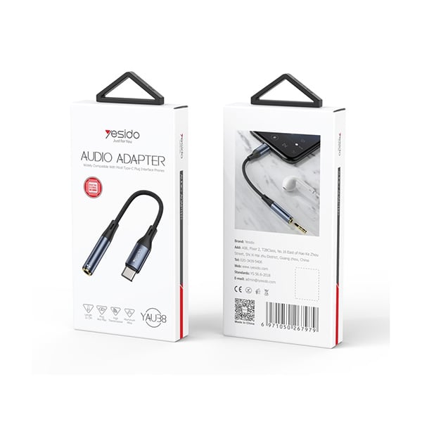 Yesido YAU38 Type-C to 3.5mm Audio Adapter