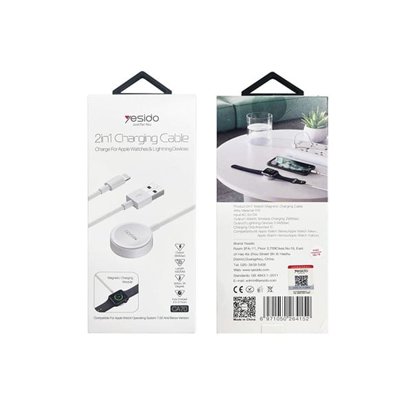 Yesido CA70 2 in 1 Apple Watch and Lightning Charger