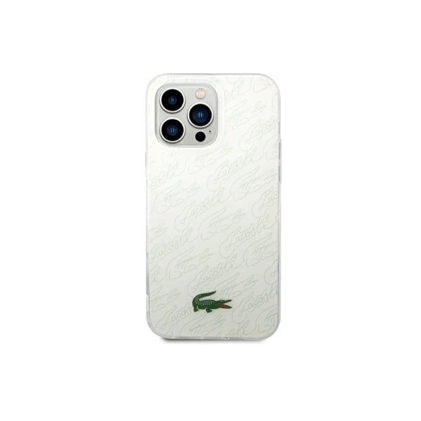 Lacoste Signature Print Hard Case for iPhone 14 Pro Max