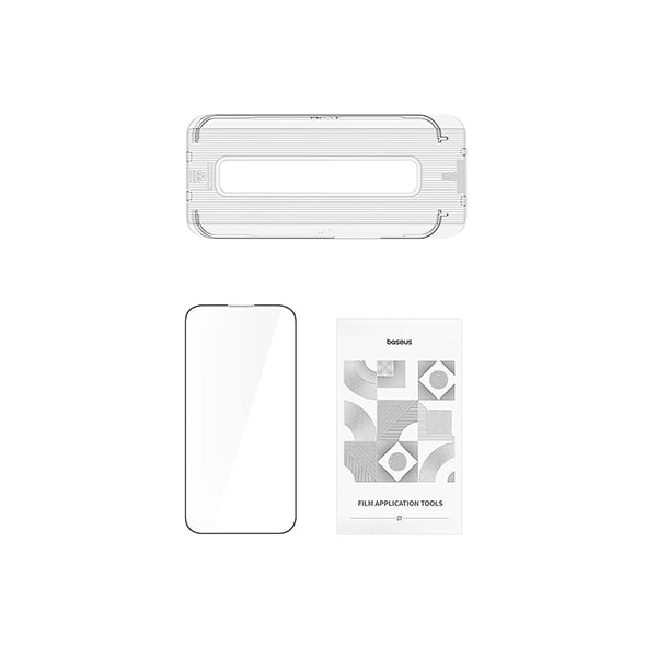 Baseus Sapphire Series HD Tempered Glass Screen Protector with Built-in Dust Filter for iPhone 15