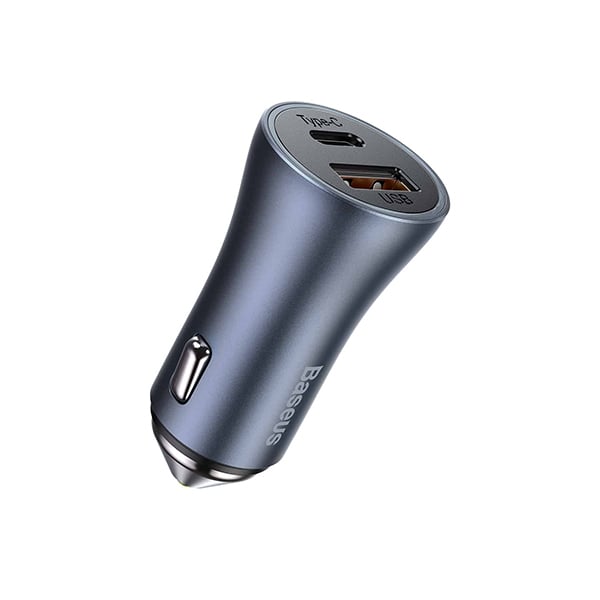 Baseus Golden Contactor Pro 40W USB + Type-C Dual Port Quick Car Charger with USB to Type-C Cable