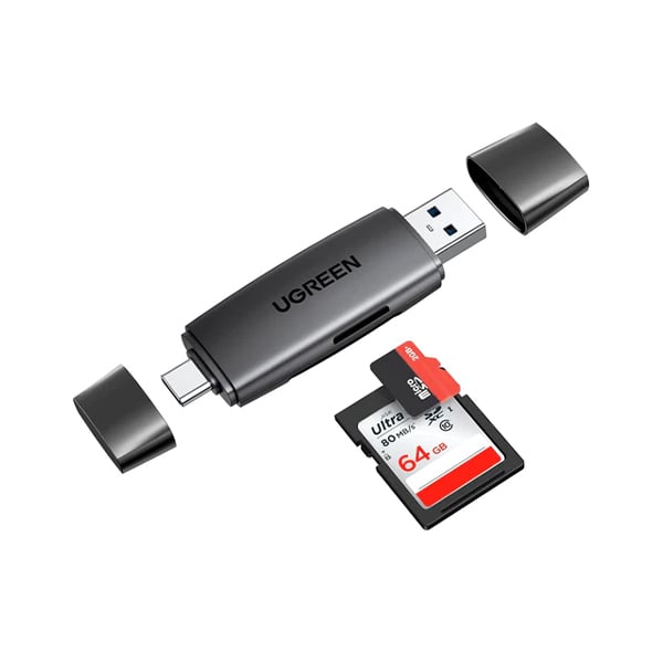 UGREEN 80191 USB-A &amp; USB-C to SD/TF 3.0 Card Reader