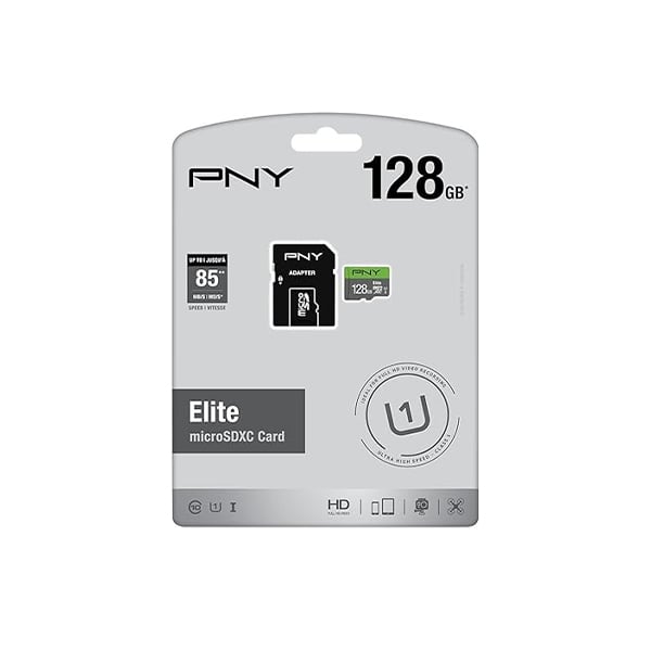 PNY 128GB Elite Class 10 U1 micro SDXC Flash Memory Card