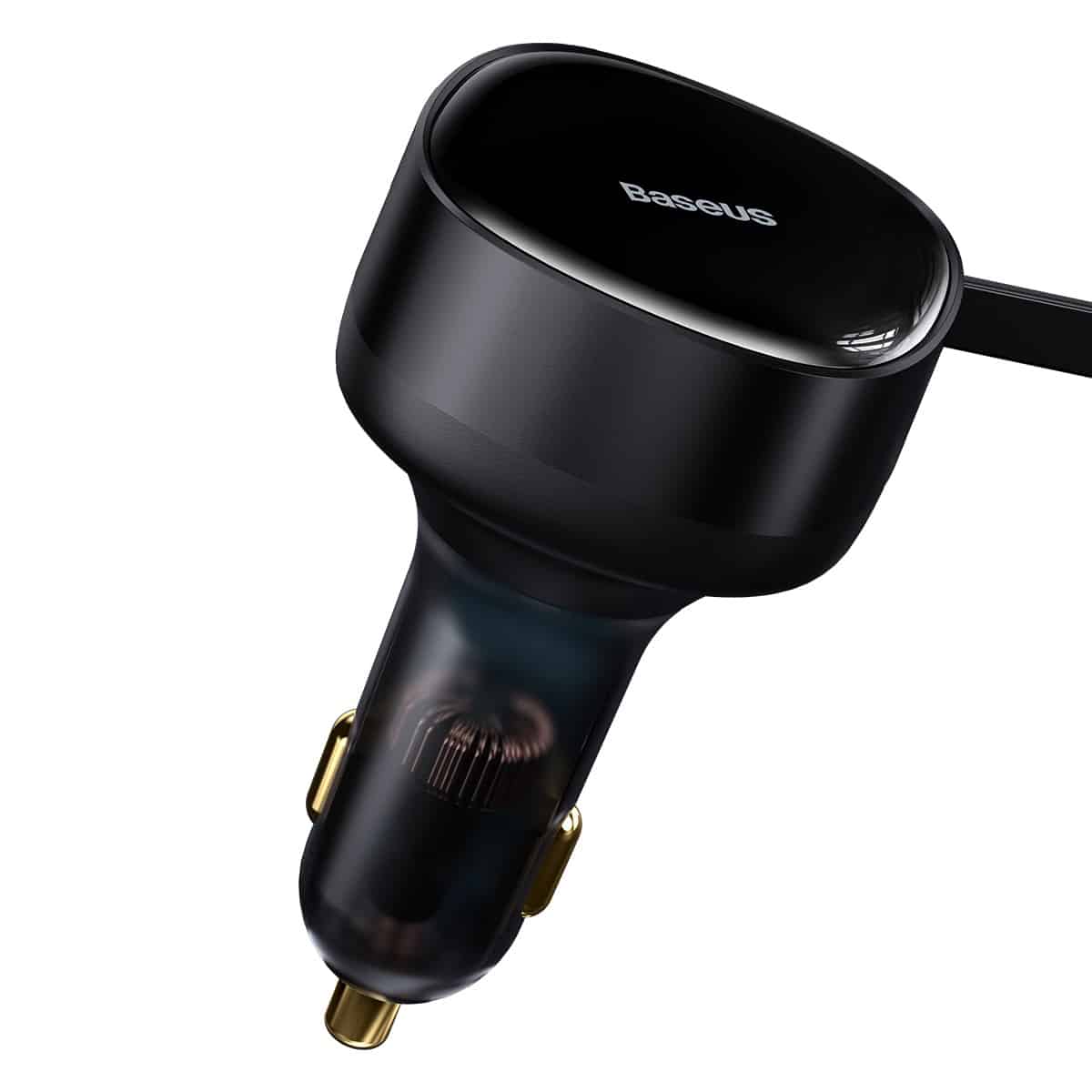 Baseus Enjoyment Retractable 30W 2-in-1 Car Charger with Type-C and Lighting Cable